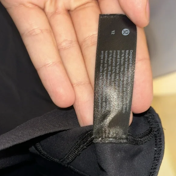 Lululemon black running tank| size 12 - Picture 3 of 3